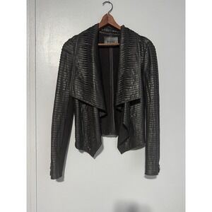 BlankNYC Women's Drape Faux Leather Jacket Gothcore Grunge Size Small Motorcycle